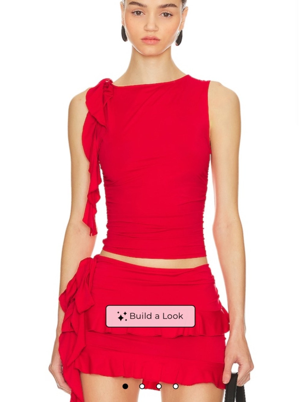 LIONESS Crimson Skirt Set
